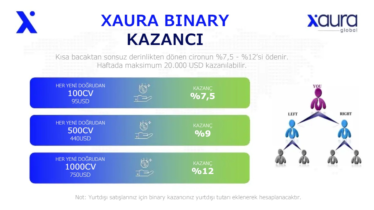 Xaura Binary Kazancı – kısa bacaktan sonsuz derinlikten dönen cirodan %7,5–%12